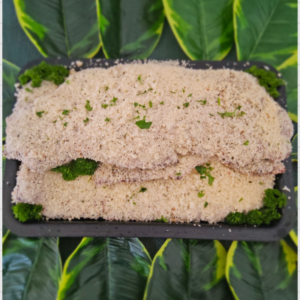 Lemon peper crumb steak